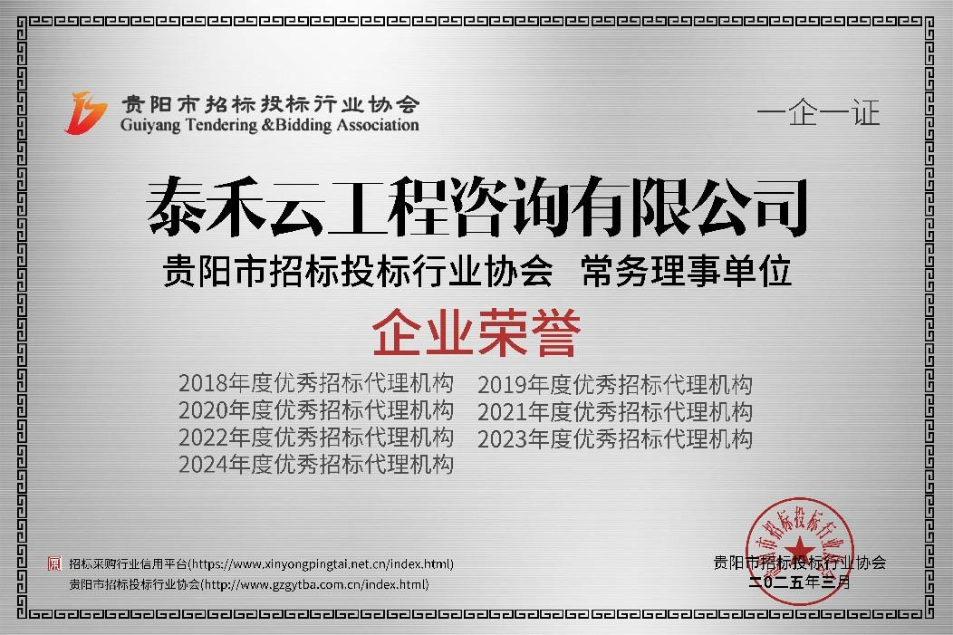 贵阳市年度优秀招标代理机构